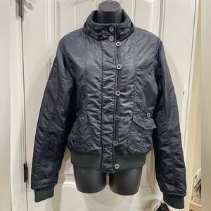 Black Billabong bomber jacket with green lining
